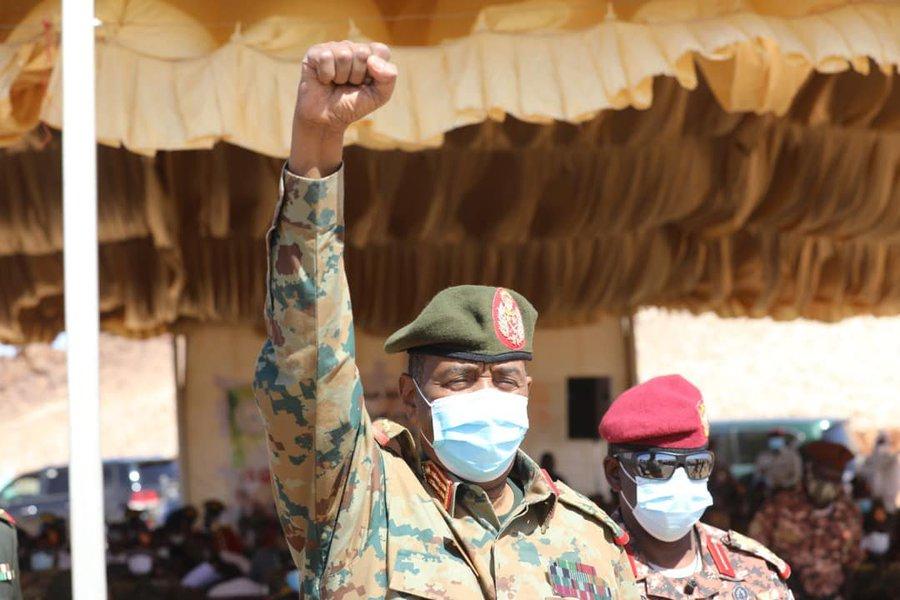 Burhan at a Rally of New Recruits Near Khartoum Social Media
